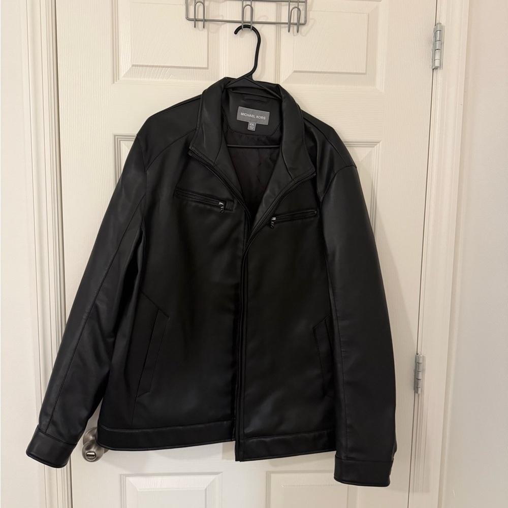 Michael Kors Men's Black Leather Jacket